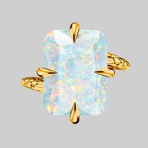 REGALROSE “Deity” Opal Snake Bite Ring - Gold